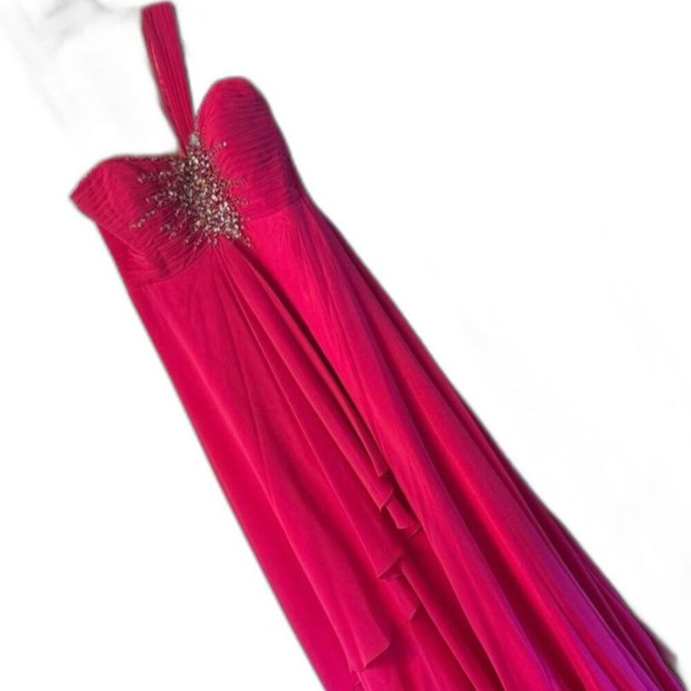 Night Moves Fuchsia Vintage One Shoulder Dress 18